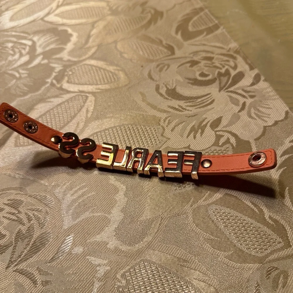 Fearless Brown Leather Bracelet